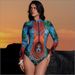 Women's Clothing Women's Long Sleeve One Piece Swimsuit Style SPF Sunscreen Long Pants Modest Coverage, Beach & Pool Ready_ecoleips.com