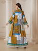 2026 New Muslim Cross-Border Dress, Women's Long Sleeve Printed Rhinestone Water Drill Long Skirt, Fashionable And Elegant_ecoleips.com