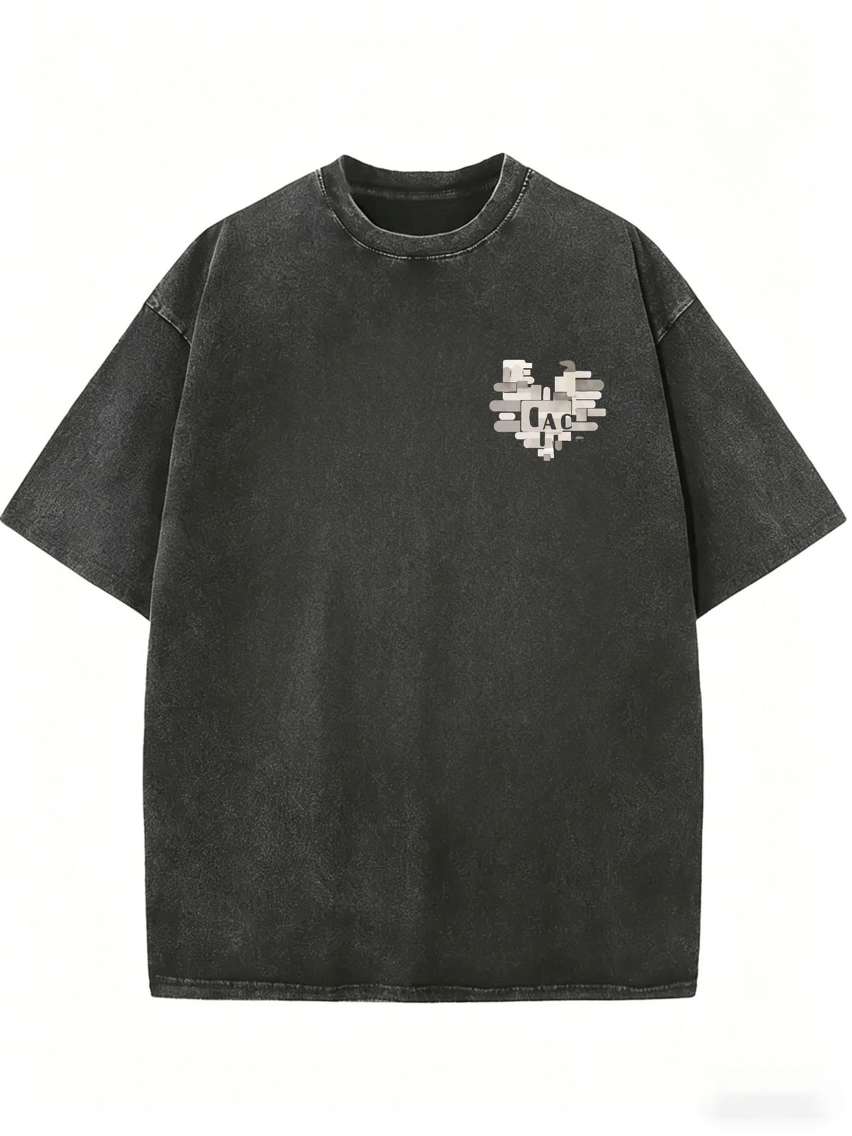 Women's Casual Oversized Streetwear Tee, Washed Finish Summer Essential_ecoleips.com