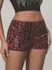 Aria Basics Aria Basics 2026 New Summer European And American Women's Sequin Leopard Print Ultra-Short Shorts Y2k Mini Carnival_ecoleips.com