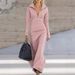 Women's Clothing Zip Neck Long Sleeve Dress - Slim Fit Autumn Winter Dress Elegant Midi Dress For Office & Casual Wear (Black, Sky Blue, Beige, Pink)_ecoleips.com