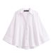 Women's Clothing Linen Blend Shirt Wide Sleeve Comfortable Stylish Elegant Versatile_ecoleips.com
