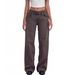 American Retro Low Waist Non Elastic Washed Straight Jeans For Women New Street Wide Leg Denim Pants For Women_ecoleips.com