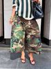 K European And American Style New Women's Clothing Street Trendy Fashion Casual Camouflage Workwear Style Loose Wide Leg Pants_ecoleips.com