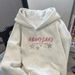New 2025 Women's Simple Comfortable Hooded Sweatshirt Men's Loose Fit Fleece Lined Thick Sports Top for Autumn Winter_ecoleips.com