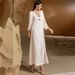 Hand Sewn Diamond Robe New Muslim Long Skirt Elegant Long Sleeve Evening Dress_ecoleips.com