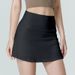 Nylon High Waist Pocket Sports For Women Skort Running Anti-Exposure Yoga Fitness Tennis Skirt_ecoleips.com