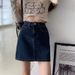 Petite Women's Summer 2025 New Slim Fit Hip-Wrapped Anti-Exposure Denim Short Skirt Trendy_ecoleips.com