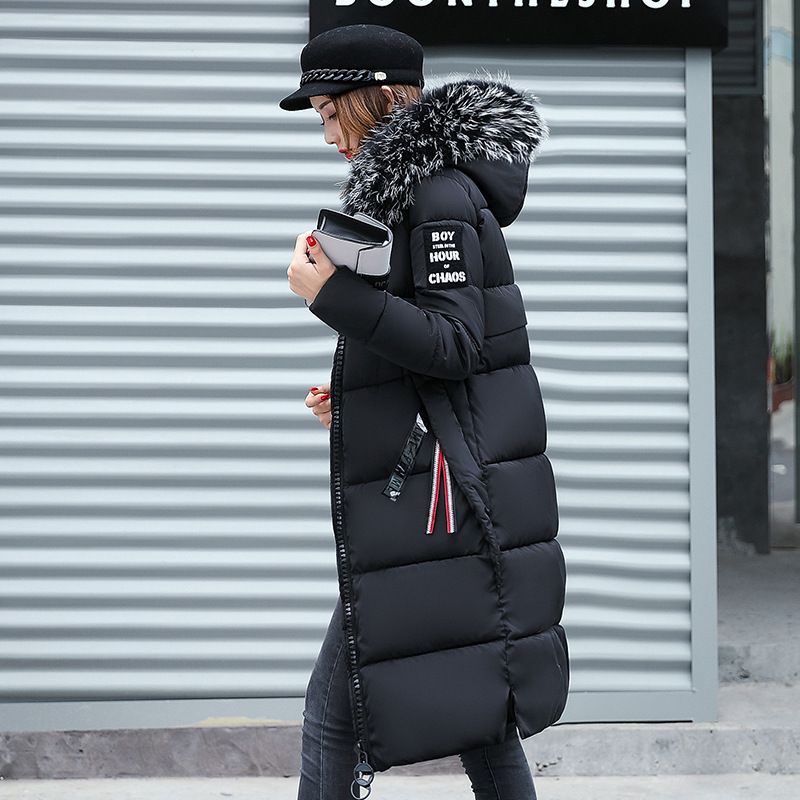 Women's Winter Coat With Faux Fur Collar – Long Loose Fit Cotton Blend Jacket (M-4XL, 6 Colors)_ecoleips.com