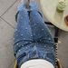 Women's Clothing oblique waist cross retro beaded baggy straight raw edge denim trousers_ecoleips.com