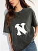 Women's Washed Oversized Fashion Top, Relaxed Silhouette Crew Neck T-Shirt_ecoleips.com
