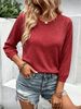 2026 New Summer Round Neck Gold And Silver Thread Five-Sleeve Knitted Sweater For Women, Casual Loose Fit With Glittering Thin Style_ecoleips.com