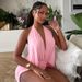 Cross-border Foreign Trade 2026 Spring New European And American Style Sexy Solid Color Mesh Two-Piece Halter Neck_ecoleips.com