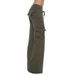 K Elastic Waist Button Pocket Yoga Pants For Comfortable And Lazy Style, Slimming Off_ecoleips.com
