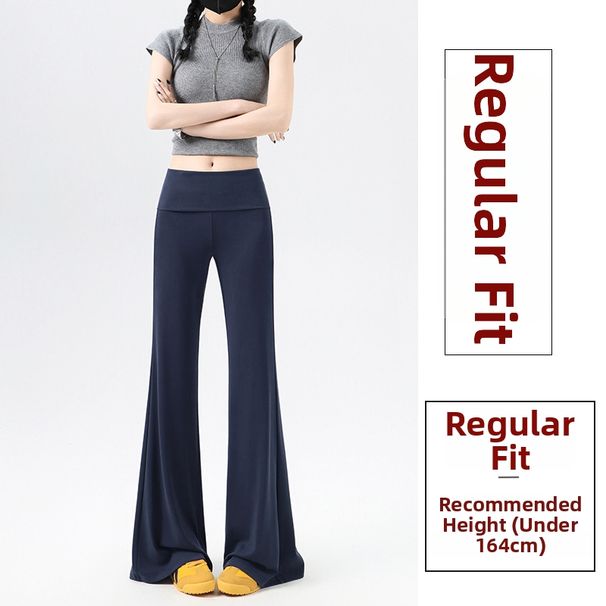 Women's Two Piece Yoga Pants Set Flared Hem Wide Leg Loose Fitting Low Waisted Stretchy Casual Cool Style_ecoleips.com