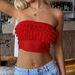 KAIKUO European And American Y2K Style Sexy Bandeau Top T-shirt Women's Clothing 2025 Summer Foreign Trade_ecoleips.com