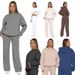 Women's Clothing Solid Color Long Sleeve Hooded Sweater Women's Fashion Casual Wide Leg Pants Set_ecoleips.com