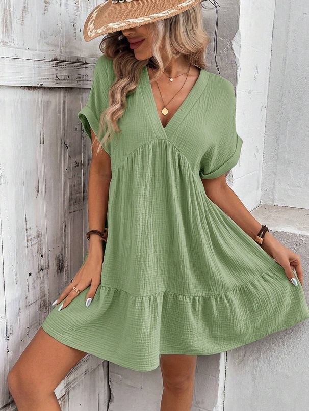 Floral Print V-Neck Bodycon Sundress - Stretch Chiffon Sleeveless Dress For Women, Casual Bodycon Fit_ecoleips.com