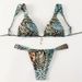 Women's Clothing New Printed Lace Up Swimsuit Ladies Three Point Sexy Beach Bikini Hot Spring Swimsuit_ecoleips.com