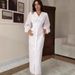Muslim Dress Women American Long Sleeve Summer Dress Elegant Casual Comfortable Fashion Muslim Clothing Polyester_ecoleips.com