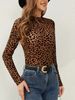 K European And American Style New Sexy Stand Up Collar Mesh Base Shirt Top Women's T-shirt_ecoleips.com