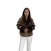 Elegant Short Faux Fur Coat With Fox Collar - Stylish Winter Outerwear For Women, Cropped Jacket With Flowy Sleeves, Chic And Luxe_ecoleips.com