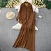 Women's Clothing Lazy Style Casual Two Piece Suit For Women, Loose Outer Wear, Thin Long Sleeved Shirt + Flesh Covering And Slimming Suspender Dress_ecoleips.com