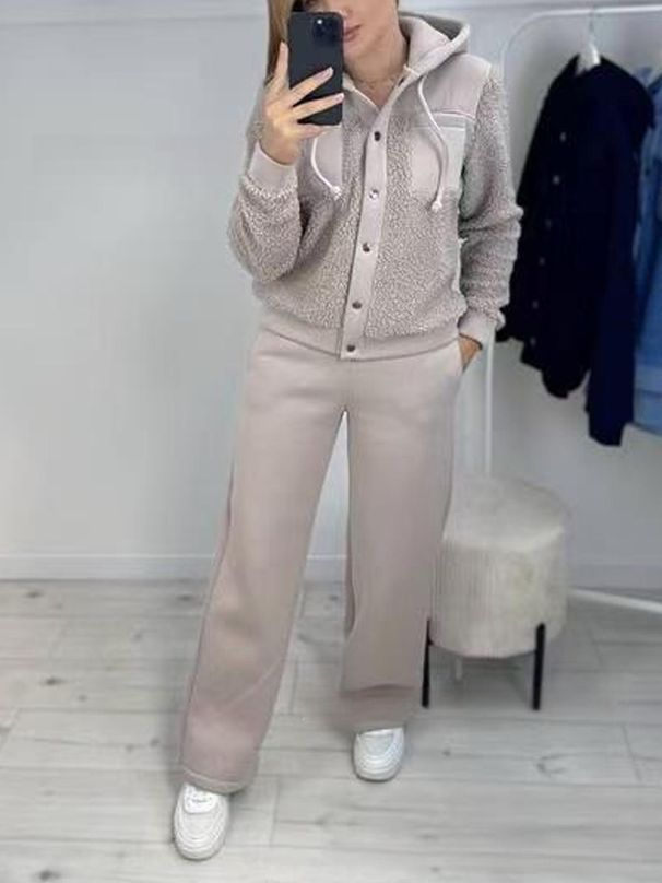 Streetwear Hoodie & Pants Set -Oversized Long-Sleeve Sweatshirt With Straight-Leg Joggers, 95% Polyester Unisex Lounge Outfit For Fall/Winter (S-XL)_ecoleips.com