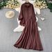 Women's French Style Rhinestone Two Piece Set Mid Length Collared Sun Protective Shirt & Loose Fitting Skirt Sophisticated Casual Fashion_ecoleips.com