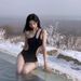 Verve Women's Swimsuit New Single Shoulder Slimming Hot Spring Black One-Piece Bikini Pure Desire Style High-End Sexy Swimwear_ecoleips.com