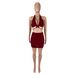 Women's Sexy Camisole Bodycon Midi Skirt Set Slim Fit Butterfly Embroidered Clothing_ecoleips.com