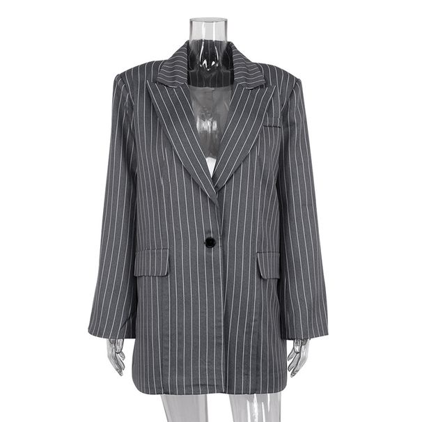 Women's Autumn/Winter Fashion Striped Two-Piece Suit Set Sophisticated Jacket And Skirt Ensemble for European And American Trends_ecoleips.com