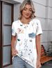 TCOT Women's Tops Summer Short Sleeve Crew Neck Shirts Dressy Casual Blouses For Women S-3XL_ecoleips.com