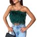 2022 Cross-border Exclusive Ins-style Fluffy Sexy Backless Slim-fit Zip-up Top, Fashionable And Versatile_ecoleips.com