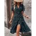 Real Shot In-stock Foreign Trade Cross-border 2025 New Hot-selling European And American Floral Wrap-around Tie-waist_ecoleips.com