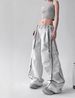 High Street Hip Hop Wide Leg Skinny Jeans Women's Summer Design Sense Striped Color Matching Pocket Versatile Jazz Scimitar Pants_ecoleips.com