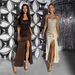 Women's Strapless High Slit Sequined Dress Double Layered Long Skirt CY902301_ecoleips.com