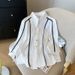 Women's Clothing Real shot in stock Autumn puff sleeve temperament white three quarter sleeve shirt Western style loose casual chiffon shirt_ecoleips.com