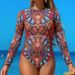 Women's Clothing Women's Retro Mesh One Piece Swimsuit High End Racing Beach Dress Set For Formal & Casual For Women_ecoleips.com