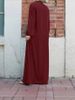 New Muslim Women's Clothing Middle Eastern Arabic Style Stand Collar Zipper Cardigan Pocket Elegant Loose Dress_ecoleips.com