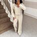 Y2K Aesthetic Women's Hoodie & Jogger Pants Set - Oversized Streetwear Loungewear (Khaki, S-XL) | Soft Polyester Spandex Blend_ecoleips.com