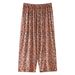 Soft Modal Female's Calf-Length Home Trousers Plaid Print Sleep Pants Women Pajamas Bottoms Sleepwear Pajama Pants Pijamas Mujer_ecoleips.com