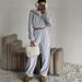 Women's Clothing Casual Suits Long Sleeved Hooded Cardigan Elastic Trousers Two Piece Suit_ecoleips.com