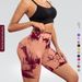 Women's Clothing Seamless Tie-Dye Style High Waist Quick-Dry Fitness Pants Peach Hip Yoga Tight Shorts_ecoleips.com