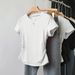 Women's Slimming Round Neck T-Shirt Short Sleeve Pleated Versatile Base Layer Top Spring Summer New Arrival American Style_ecoleips.com