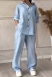 Women’s Clothing Summer New Women's 2 Piece Set Large Size Cotton And Linen Shirt Set High Waist Loose Pants_ecoleips.com