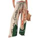 Women's High-Waisted Casual Loose Wide-Leg Pants Digital Print Cotton Spring/Autumn Regular Fit Foreign Trade_ecoleips.com