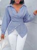 2025 New Spring Summer Fashion Sexy Versatile Striped Long Sleeve Women's Shirt_ecoleips.com
