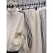 Sporty Casual Striped Stand Up Collar Baseball Jacket & Slimming Drawstring Wide Leg Pants Two Piece Set Warm Double Sided Fleece For Spring/Autumn_ecoleips.com
