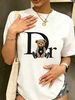100% Cotton Women's Summer Fashion T-Shirt Trendy Loose Fit Casual Short Sleeve Printed Bear Top Black White_ecoleips.com